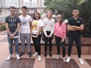 Representantes del Equipo Canarias 1 en el "AstroPi Challenge 2017-2018". Crédito: IES El Calero