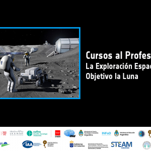 Cartel del curso de profesorado CESAR "La exploración espacial: objetivo La Luna"