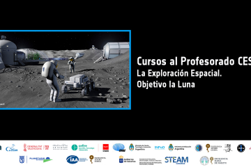 Cartel del curso de profesorado CESAR "La exploración espacial: objetivo La Luna"