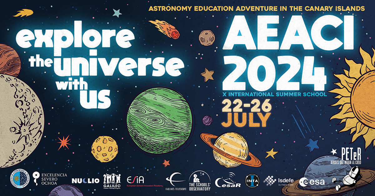 Cartel de la "Astronomy Education Adventure in the Canary Islands 2024"